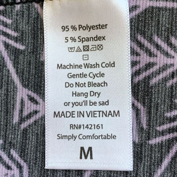 LuLaRoe‎ Open Cardigan Women M Black Purple Arrows Dolman 3/4 Sleeve Stretch D19 - Picture 7 of 9